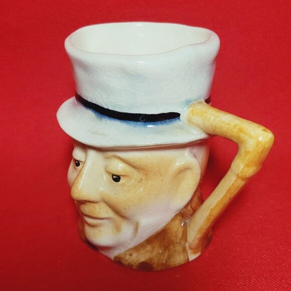 Vintage Dickens Toby Style Mug Cane Handle Creamer Cup - Picture 9 of 11